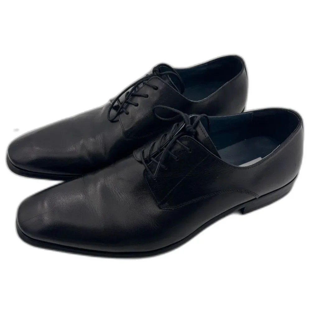 Steve Madden Men's Beaux BEAU02M1 Black Oxfords | Black Leather | Size 11